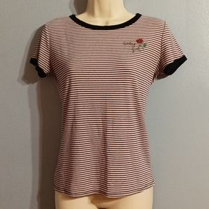 Trendy Js women's size large baby girl striped blouse